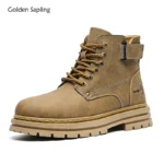 Golden Sapling Men's Boots Classics Tooling Shoes Fashion Platform Footwear Leisure Ankle Boot Comfortable Work Retro Shoe Men
